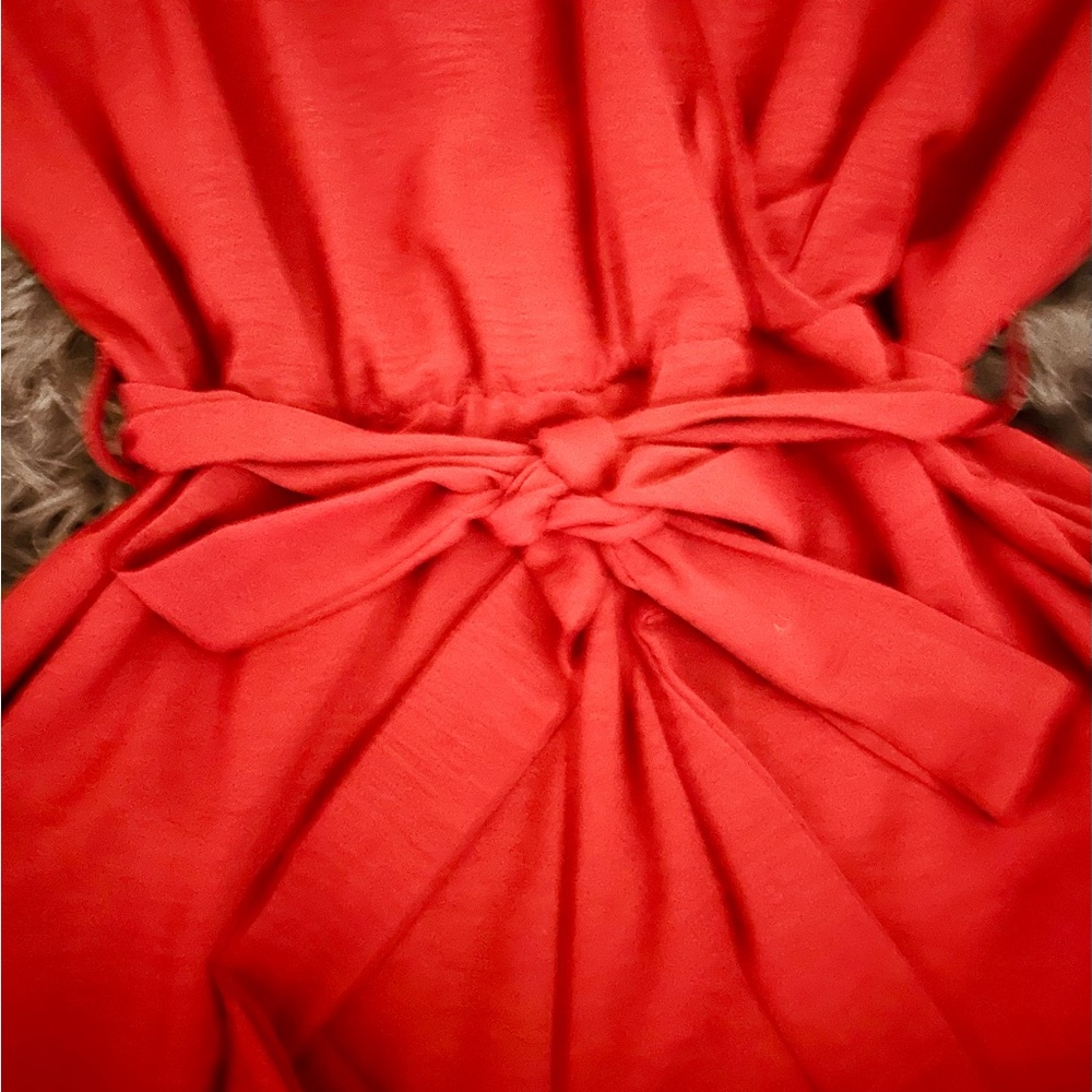 Elegant Red Jumpsuit - Picture 2 of 3